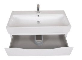 Тумба подвесная Аквародос Венеция 100 см с раковиной Пинто ДСП/МДФ белый АР000040231