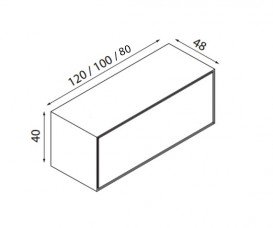 Тумба подвесная для раковины Hatria Sliding wood system 100 без отверстий орех YXS292