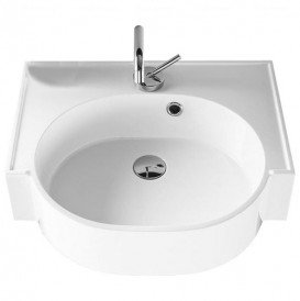 Тумба подвесная Fancy Marble Ibiza 60,7x31,5 см с раковиной Comfort 612C МДФ серый ШН-612С