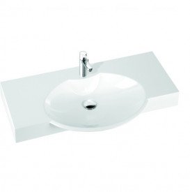 Тумба підвісна Fancy Marble Sumatra-2 80,7х55, 8 см з раковиною Carme 800 МДФ білий 11708012200