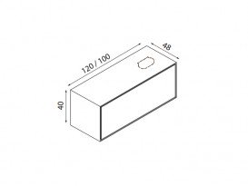 Тумба подвесная Hatria Sliding wood system 100 с отверстием справа дерево орех/белый глянец YXTP92