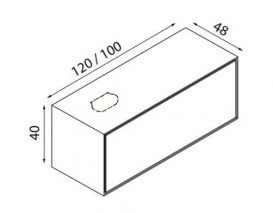 Тумба подвесная Hatria Sliding wood system 100 с отверстием слева дерево орех YXTK92