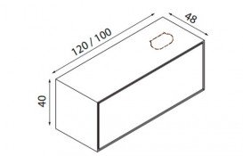 Тумба подвесная Hatria Sliding wood system 120 с отверстием справа дерево орех YXTS92