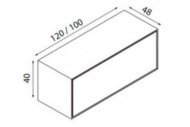 Тумба підвісна Hatria Sliding wood system 120 з отвором зліва (cut 2) дерево горіх YXUC92