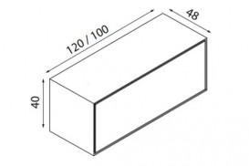 Тумба підвісна Hatria Sliding wood system 120 з отвором зліва (cut 3) дерево горіх YXW692