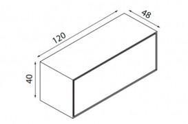 Тумба подвесная Hatria Sliding wood system 120 с двумя отверстиями (cut 4) дерево орех YXWK92