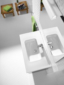 Тумба підвісна МДФ 80х46 кедр з раковиною для ванної Roca Victoria кераміка білий A855852423