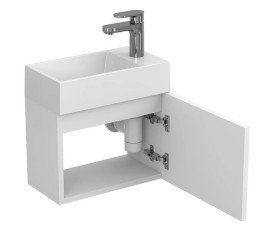 Тумба підвісна Miraggio Minima з раковиною Copper 400 МДФ білий мат 8815054