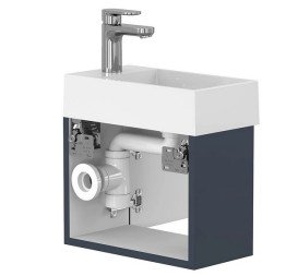 Тумба подвесная Miraggio Minima с раковиной Copper 400 МДФ синий 8815046