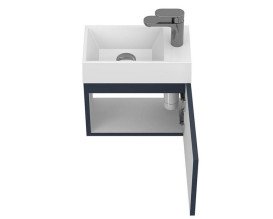 Тумба подвесная Miraggio Minima с раковиной Copper 400 МДФ синий 8815046