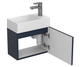 Тумба подвесная Miraggio Minima с раковиной Copper 400 МДФ синий 8815046