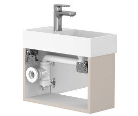 Тумба підвісна Miraggio Minima з раковиною Copper 500 МДФ сірий 8815063