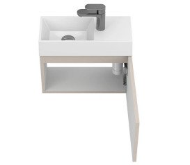 Тумба підвісна Miraggio Minima з раковиною Copper 500 МДФ сірий 8815063