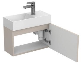 Тумба підвісна Miraggio Minima з раковиною Copper 500 МДФ сірий 8815063