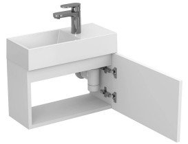 Тумба підвісна Miraggio Minima з раковиною Copper 500 МДФ білий мат 8815055