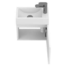 Тумба підвісна Miraggio Minima з раковиною Faro 400 МДФ білий мат 8815053