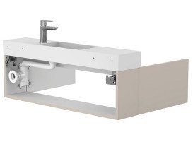 Тумба підвісна Miraggio Minima з раковиною Toni 1050 МДФ сірий 8815068