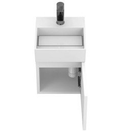 Тумба підвісна Miraggio Minima з раковиною Toni 300 МДФ білий мат 8815056