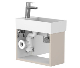 Тумба підвісна Miraggio Minima з раковиною Toni 450 МДФ сірий 8815065