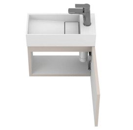 Тумба підвісна Miraggio Minima з раковиною Toni 450 МДФ сірий 8815065