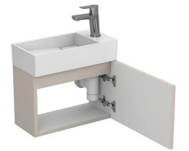 Тумба підвісна Miraggio Minima з раковиною Toni 450 МДФ сірий 8815065