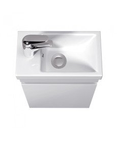 Тумба підвісна Мийдодір City White 40-А з раковиною Como ДСП білий глянець 00-0008071