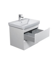 Тумба подвесная Мойдодыр Unik 60-A с раковиной Vivace ДСП/МДФ белый глянец 00-0009164