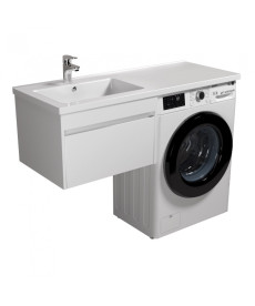 Тумба подвесная Мойдодыр Wing 60-А-W с раковиной Rodeo L ДСП/МДФ белый глянец 00-0008340