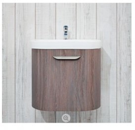 Тумба подвесная под раковину Jika Deep 60 см полукруглая золотой дуб H4541334343411