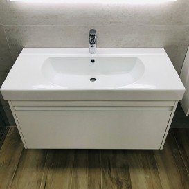 Тумба подвесная под раковину Kerama Marazzi Buongiorno 100 см МДФ европейский белый BGN.100.1\WHT.UK