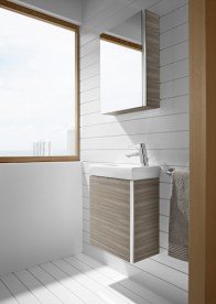 Тумба подвесная с раковиной для ванной Roca Mini 45 см текстурный серый A855873156