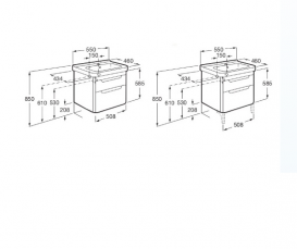 Тумба подвесная с раковиной для ванной Roca Dama-N 51,2х30,2 см серый антрацит глянец A851046153
