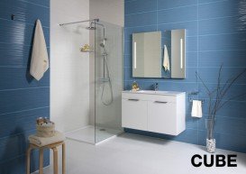 Тумба подвесная с раковиной для ванной Jika Cube 100х43 см белый H4536511763001