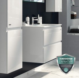 Тумба підвісна Sanwerk Foreva Air 101х46 см з раковиною Клеа білий MV0000804