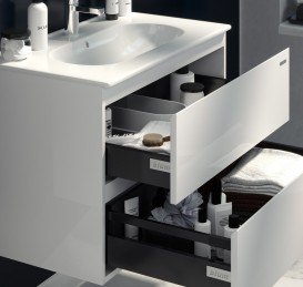 Тумба подвесная Sanwerk Foreva Air 81х46 см с раковиной Клеа белый MV0000803