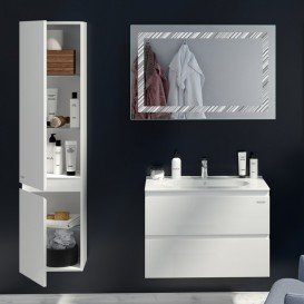 Тумба подвесная Sanwerk Foreva Air 81х46 см с раковиной Клеа белый MV0000803