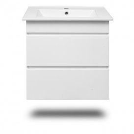Тумба підвісна Volle Fiesta 80 см з умивальником ДСП / МДФ білий 15-800-01