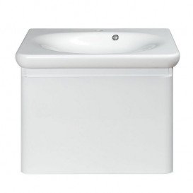 Тумба с раковиной Devit Fly 64х50см МДФ белый глянец 0020120W