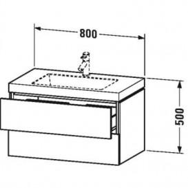 Тумба с раковиной Duravit L-Cube 80х48 см ДСП белый глянцевый LC6927O2222