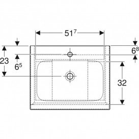 Тумба з раковиною Geberit iCon Set ДСП білий матовий/ручка білий матовий 502.335.01.3