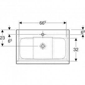 Тумба с раковиной Geberit iCon Set ДСП белый матовый/ручка белый матовый 502.336.01.3