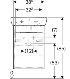 Тумба з раковиною Geberit Selnova Square 45х35 см ДСП світлий горіх 502.749.00.1