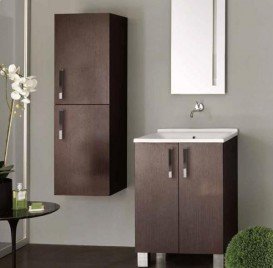 Тумба з раковиною Kerasan Comunita Aquadom 60х50 см темний дуб 9166K2