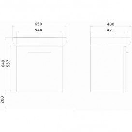 ТУМБА С РАКОВИНОЙ KOLO NOVA PRO 65 БЕЛЫЙ ГЛЯНЕЦ M39025000