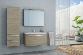 Тумба з раковиною Kolpa-san Adele OUA 110 111Х50 см ДСП з 3D плівкою сатин дуб 528700