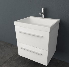 Тумба с раковиной Kolpa-san Jolie 60 подвесная белый 521518