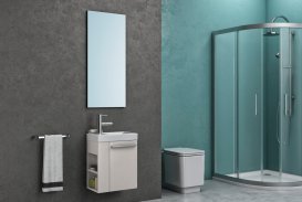 Тумба с раковиной Kolpa-san Kiki OUK 40 D 40.6х51 см правая ДСП белый 529130