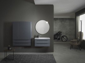 Тумба з раковиною Kolpa-san Malaya OUM 80 МДФ з 3D плівкою темно-сірий 573600