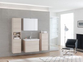 Тумба с раковиной Kolpa-san Oxana OUO 80 80.5х65.15 см ДСП с ПВХ-пленкой светлая акация 507190