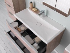 Тумба з раковиною Kolpa-san Tara OUT 90 91х49.5 см ДСП з 3D плівкою сатин дуб 510720